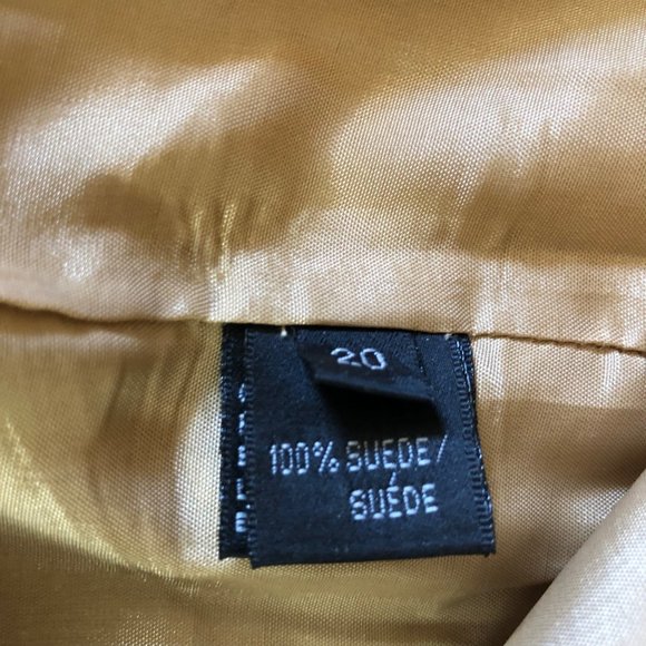 Lafayette 148 New York 100% Suede Midi A Line Skirt Tan Size 20 - Picture 4 of 16